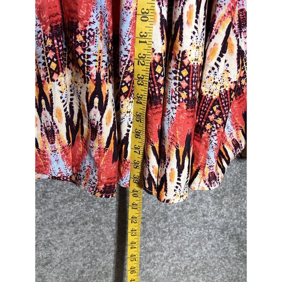 Christian Siriano Tribal Print Flare Maxi Pull On‎ Skirt Womens Size Large NWT - Picture 7 of 7